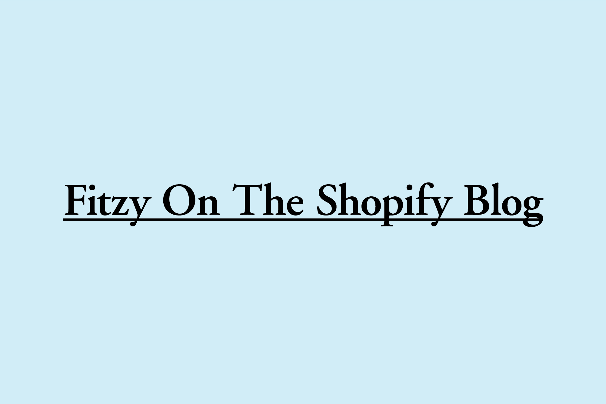 Fitzy on the Shopify Blog