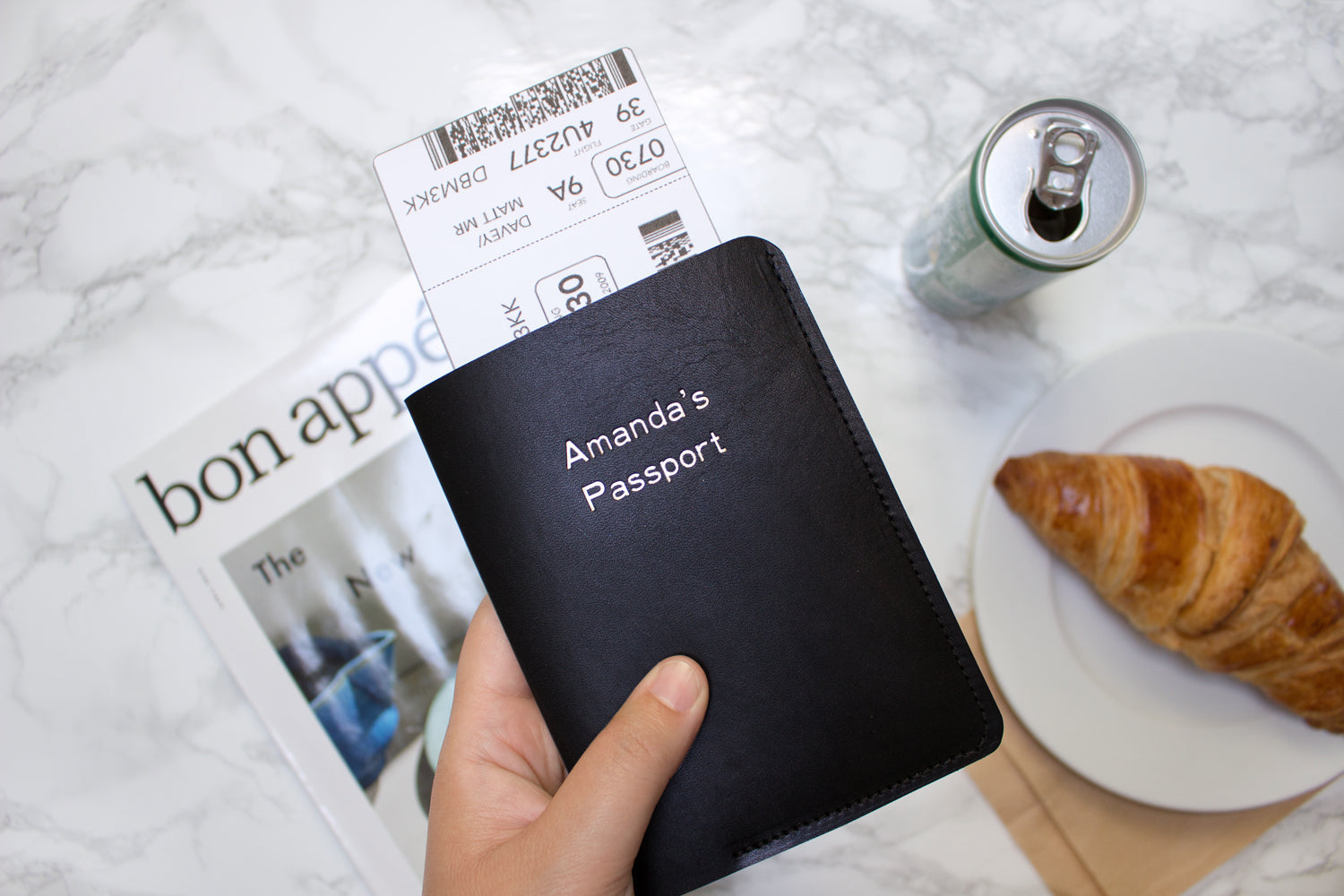 Monogrammed Passport Wallet
